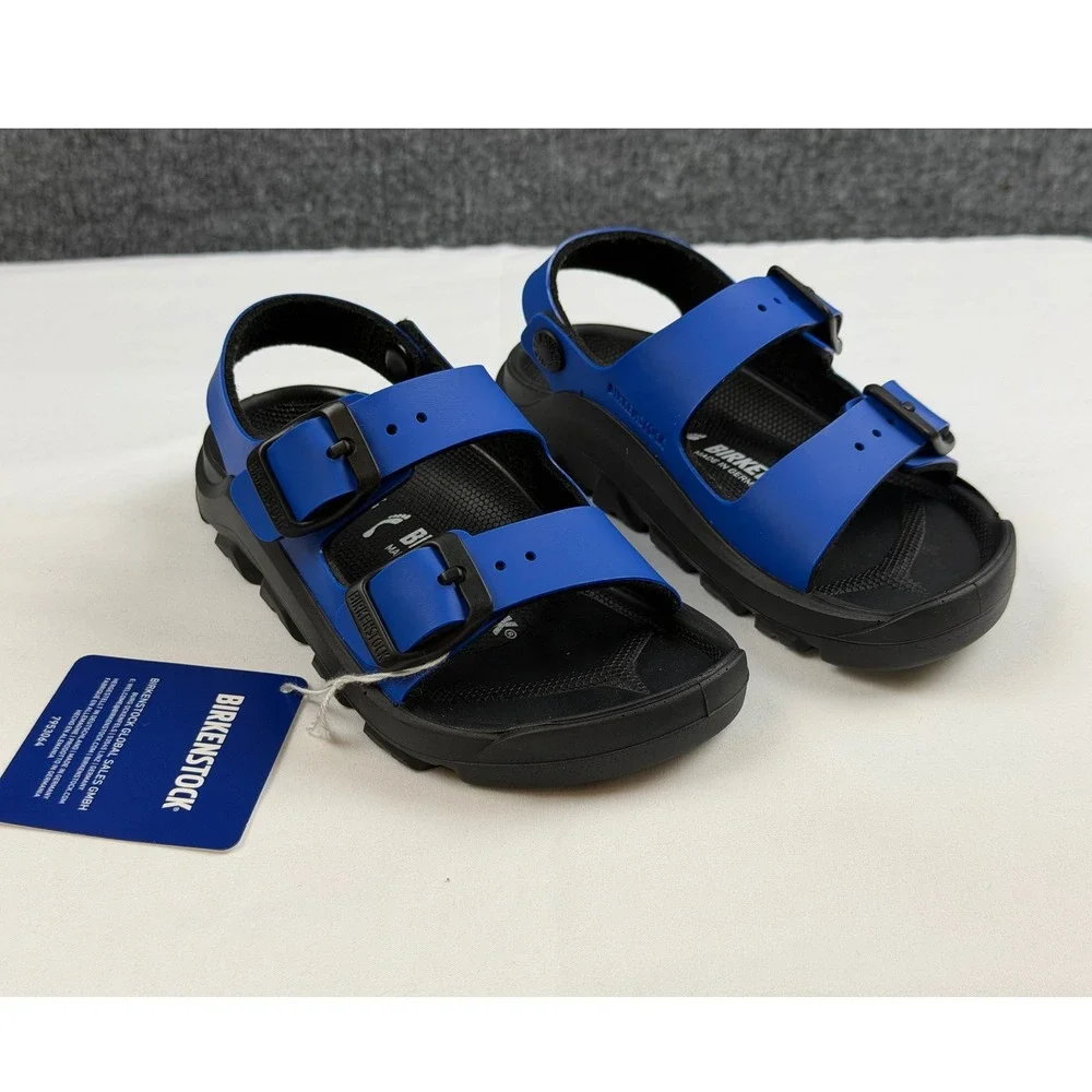 NWT Birkenstock Mogami Terra Kids Sandals Ultra Blue Black 26 Sz. 8-8.5 Toddler